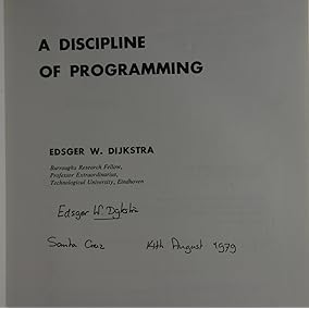 A Discipline of Programming